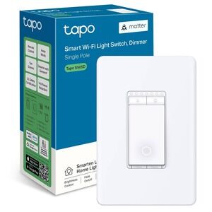 TP-Link Tapo S505D Smart Wi-Fi Light Switch Dimmer, Voice Control, Single Pole